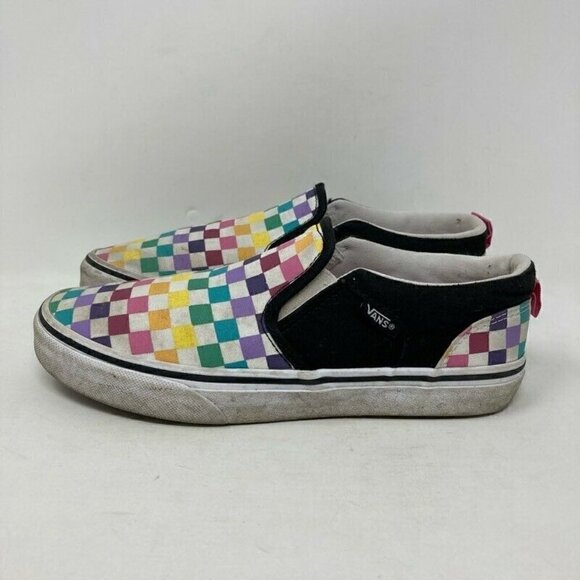 Vans Athletic Shoes Multicolor Low Top Checkered Sneakers 5 - Picture 4 of 9